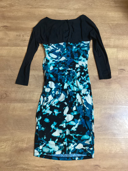 Coast Stretch Blue Dress Size 8