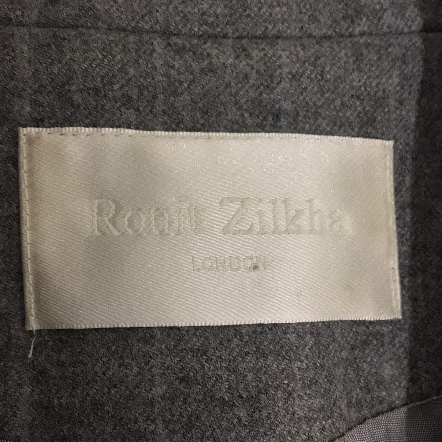 Ronit Zilkha Grey Checked Suit Jacket Blazer Size 8