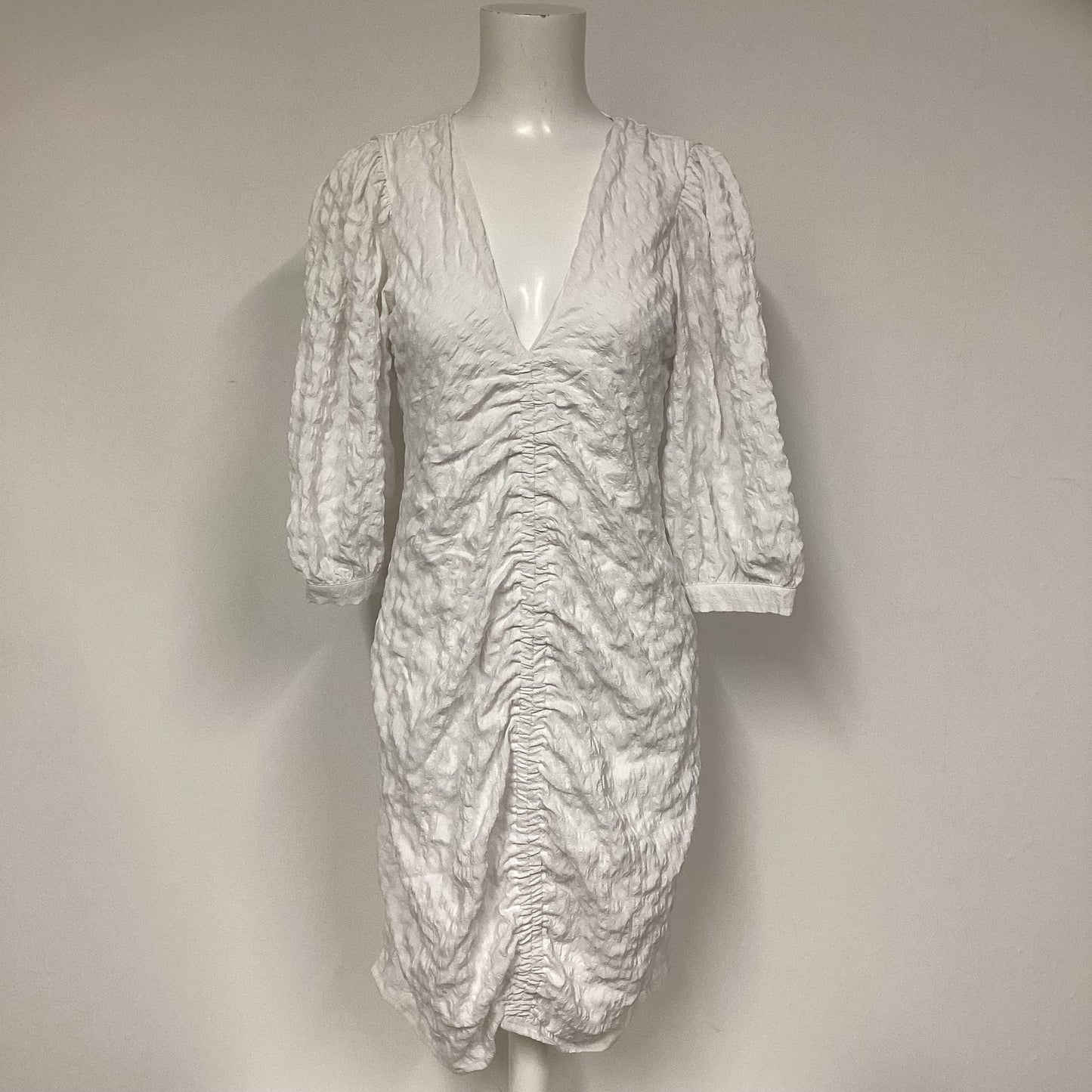 BNWT Object White Objgerda 3/4 Crinkle Dress Size 38 (UK 12)