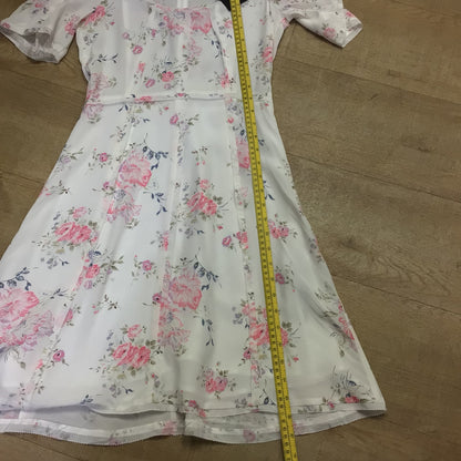BNWT The Kooples Pink & White Floral Dress 100% Silk Size XXS