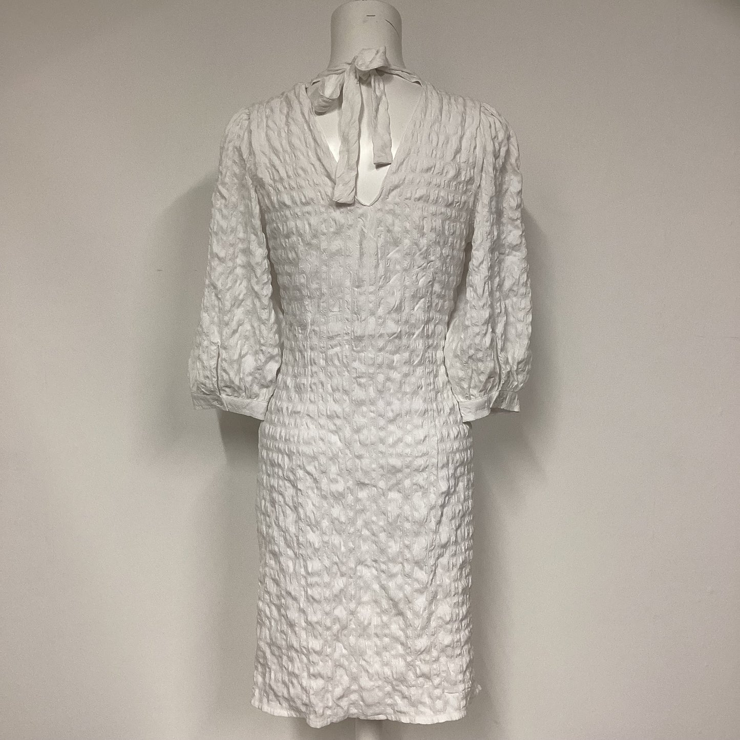 BNWT Object White Objgerda 3/4 Crinkle Dress Size 38 (UK 12)