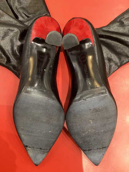 Stella McCartney Black Red Long Boots Size 39.5