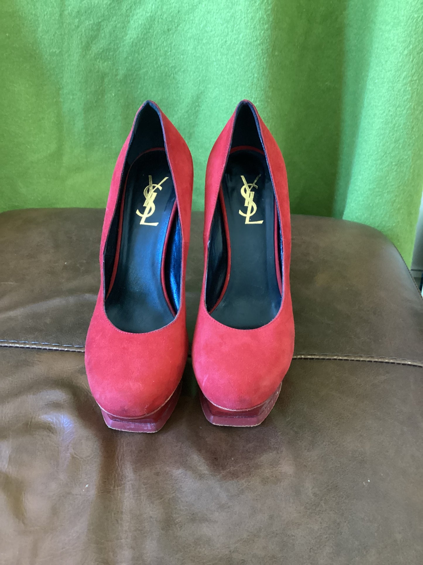 YSL Red Platform Heels EU 39