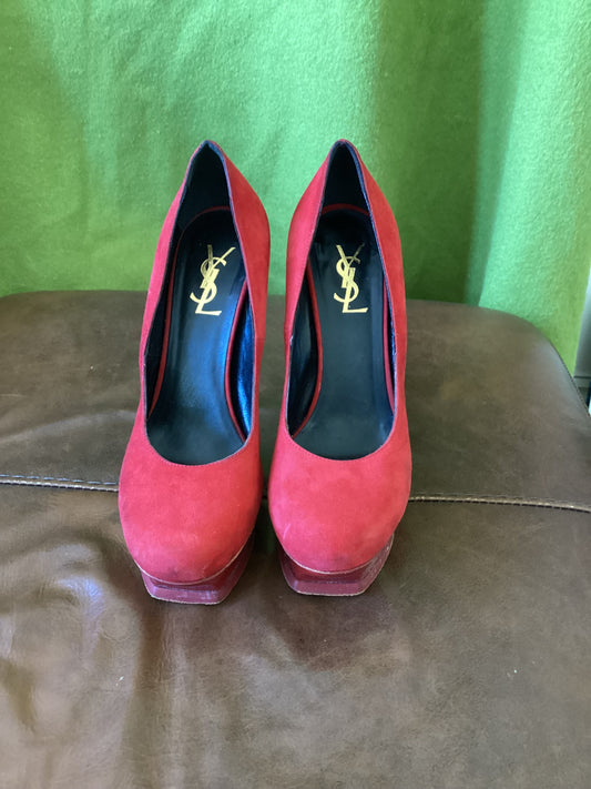 YSL Red Platform Heels EU 39