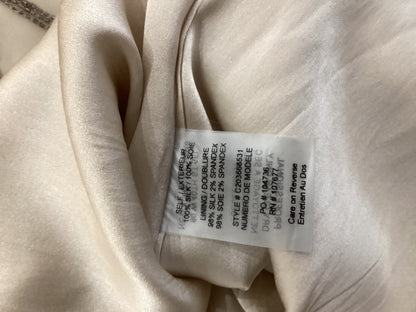 Alice & Olivia Nude Silk Beaded Occasion Dress Small