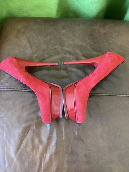 YSL Red Platform Heels EU 39