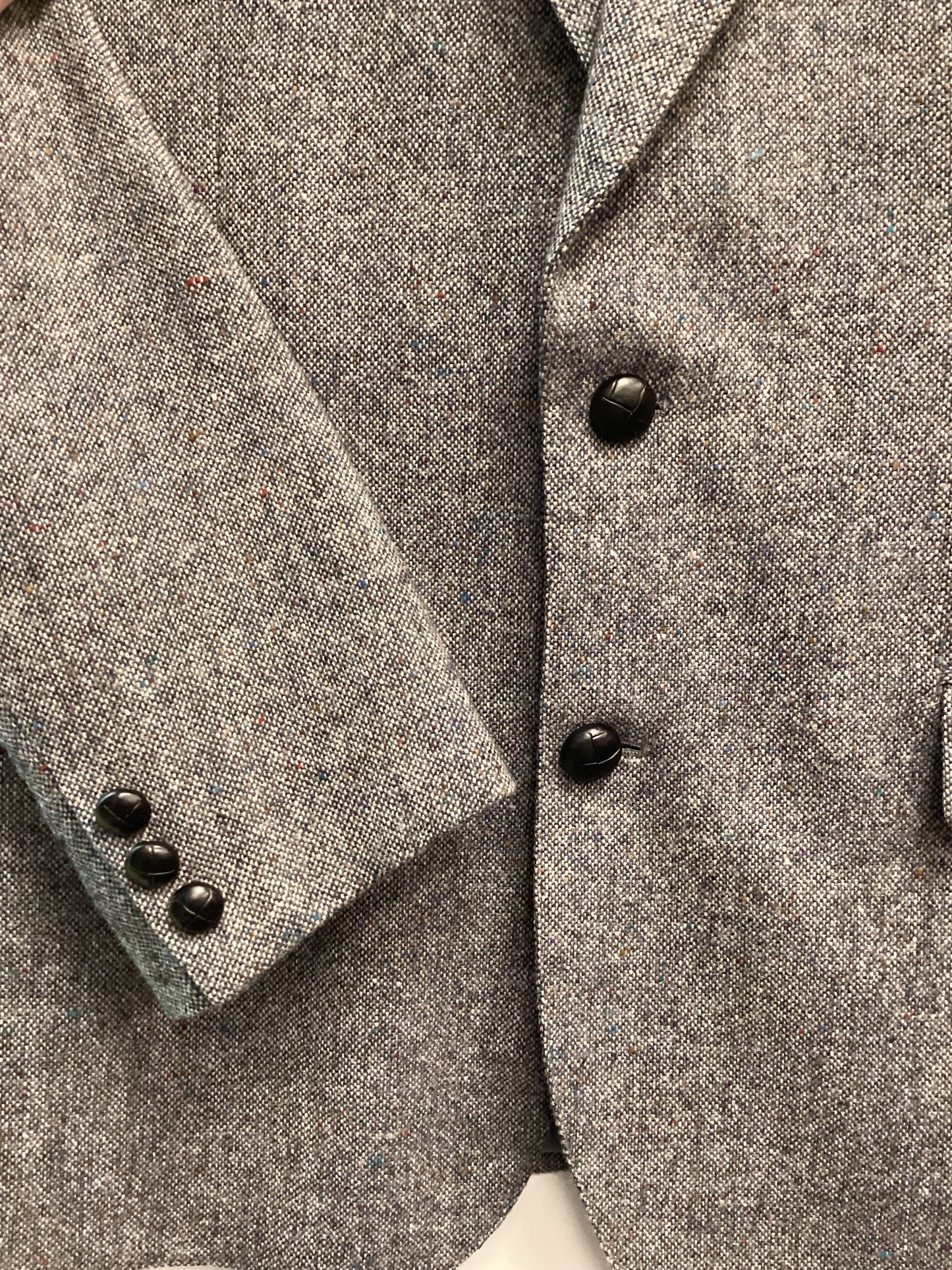 Men’s Donegal Tweed Jacket - Size 38 Grey