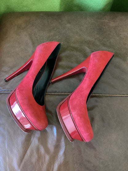 YSL Red Platform Heels EU 39