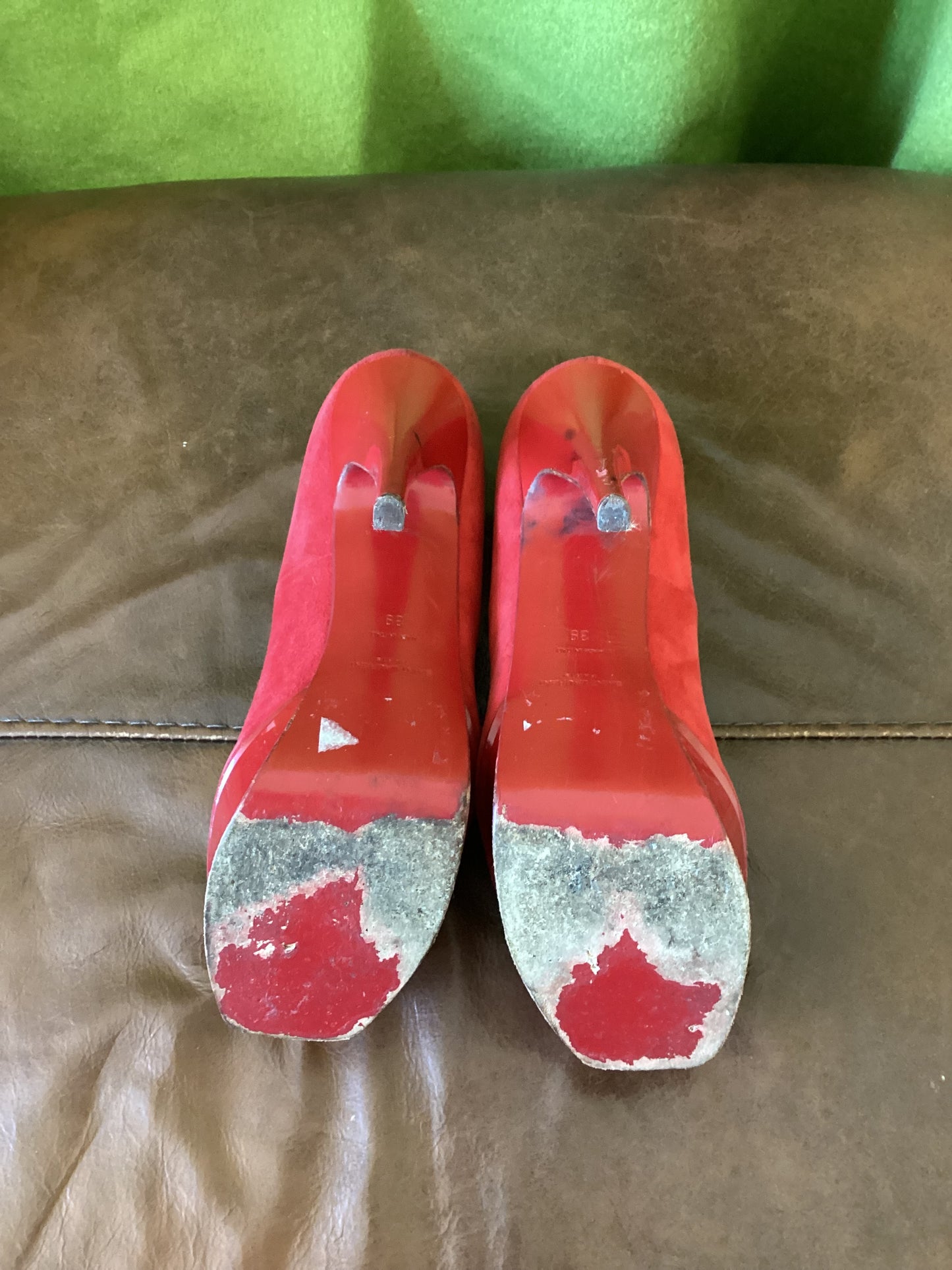 YSL Red Platform Heels EU 39