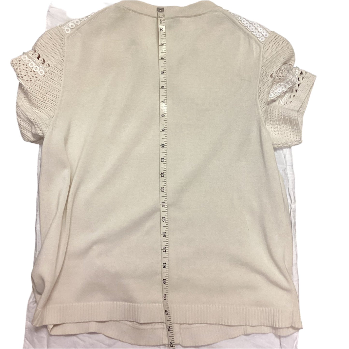 Escada White Women's Beaded S/S Cardigan