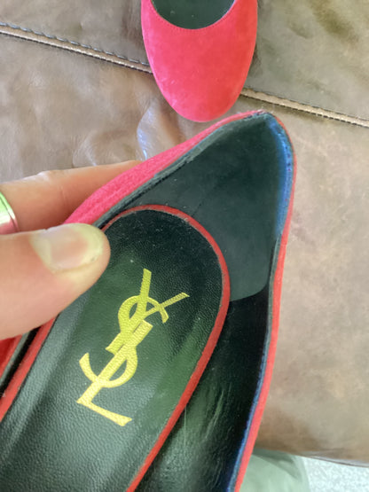 YSL Red Platform Heels EU 39
