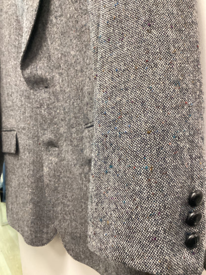 Men’s Donegal Tweed Jacket - Size 38 Grey