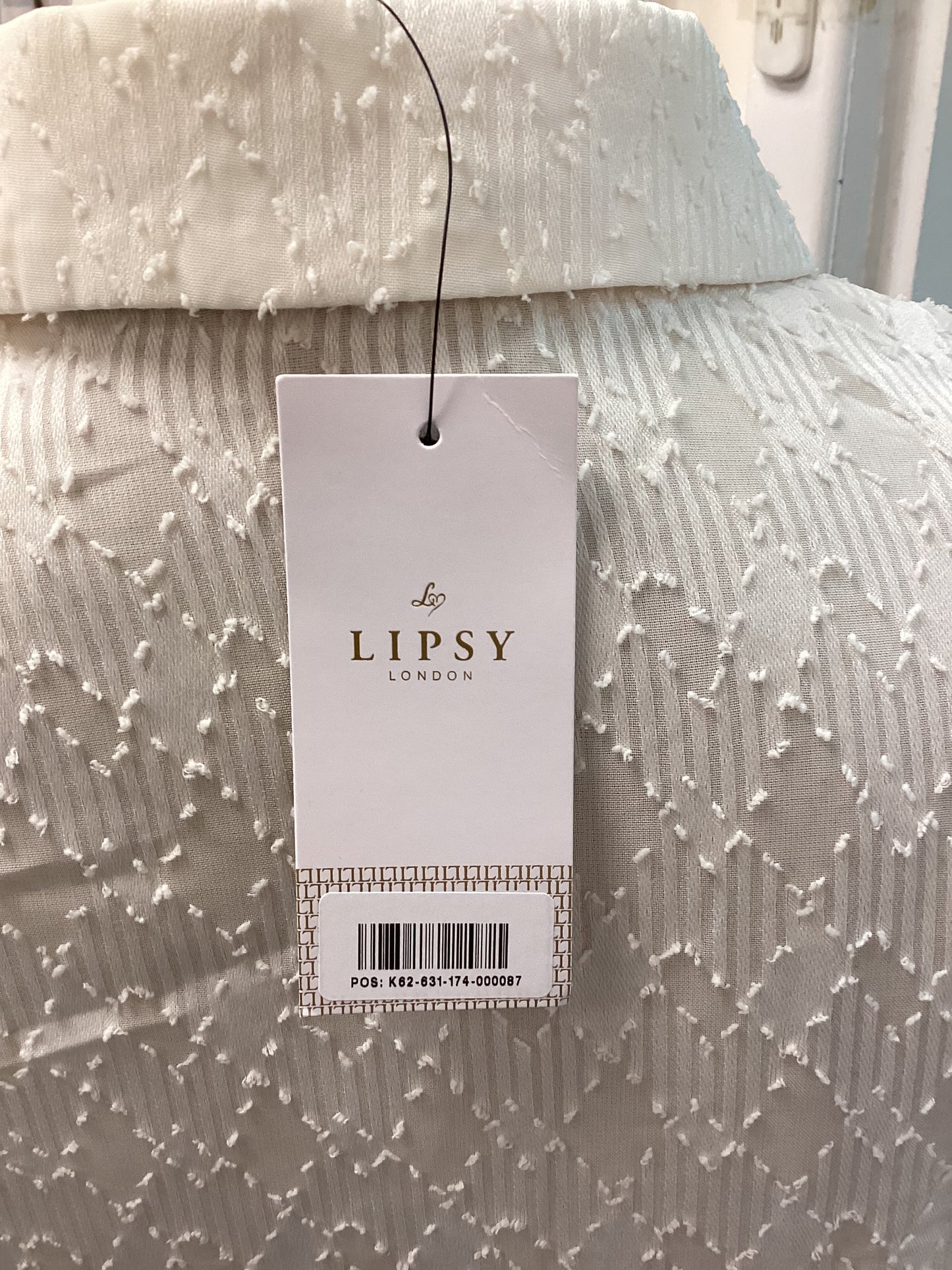 Women’s Cream Lipsy Blouse with Gold Buttons - Size UK16