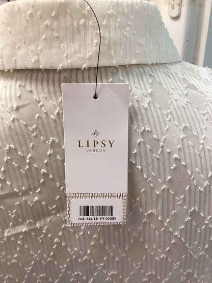 Women’s Cream Lipsy Blouse with Gold Buttons - Size UK16