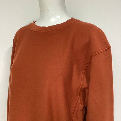 Les Tien Orange Round Neck 100% Cotton Jumper Size S