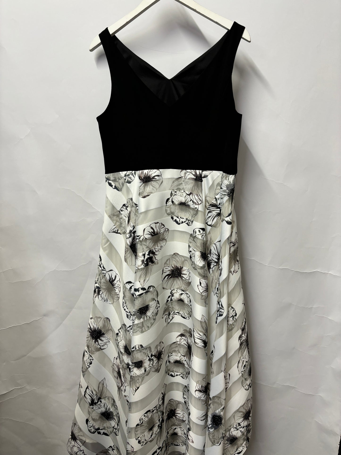 Coast Icons Black and White Floral Occasion Dress 16