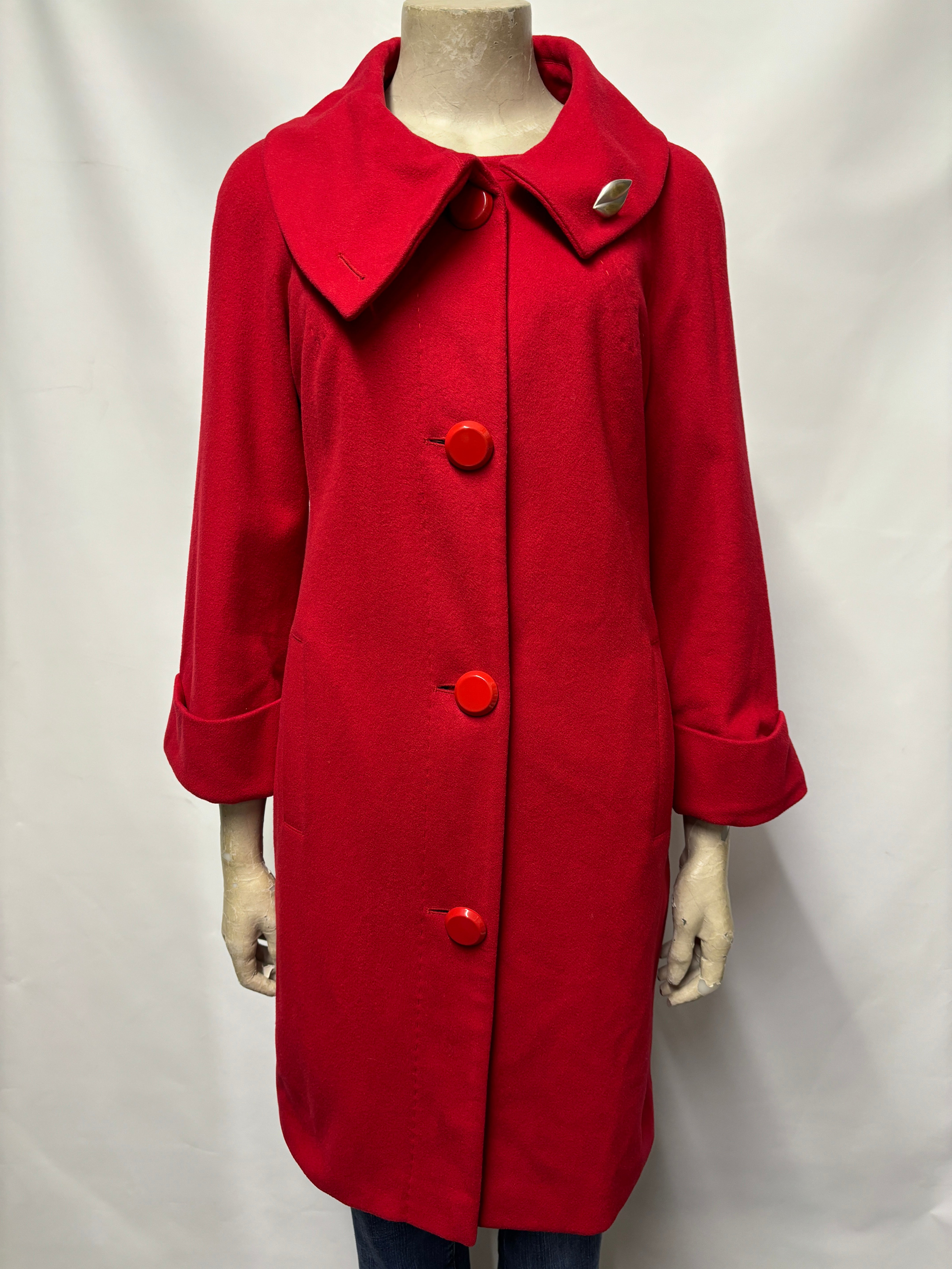 Reiss Red Wool Blend Coat X Small Shop for Shelter