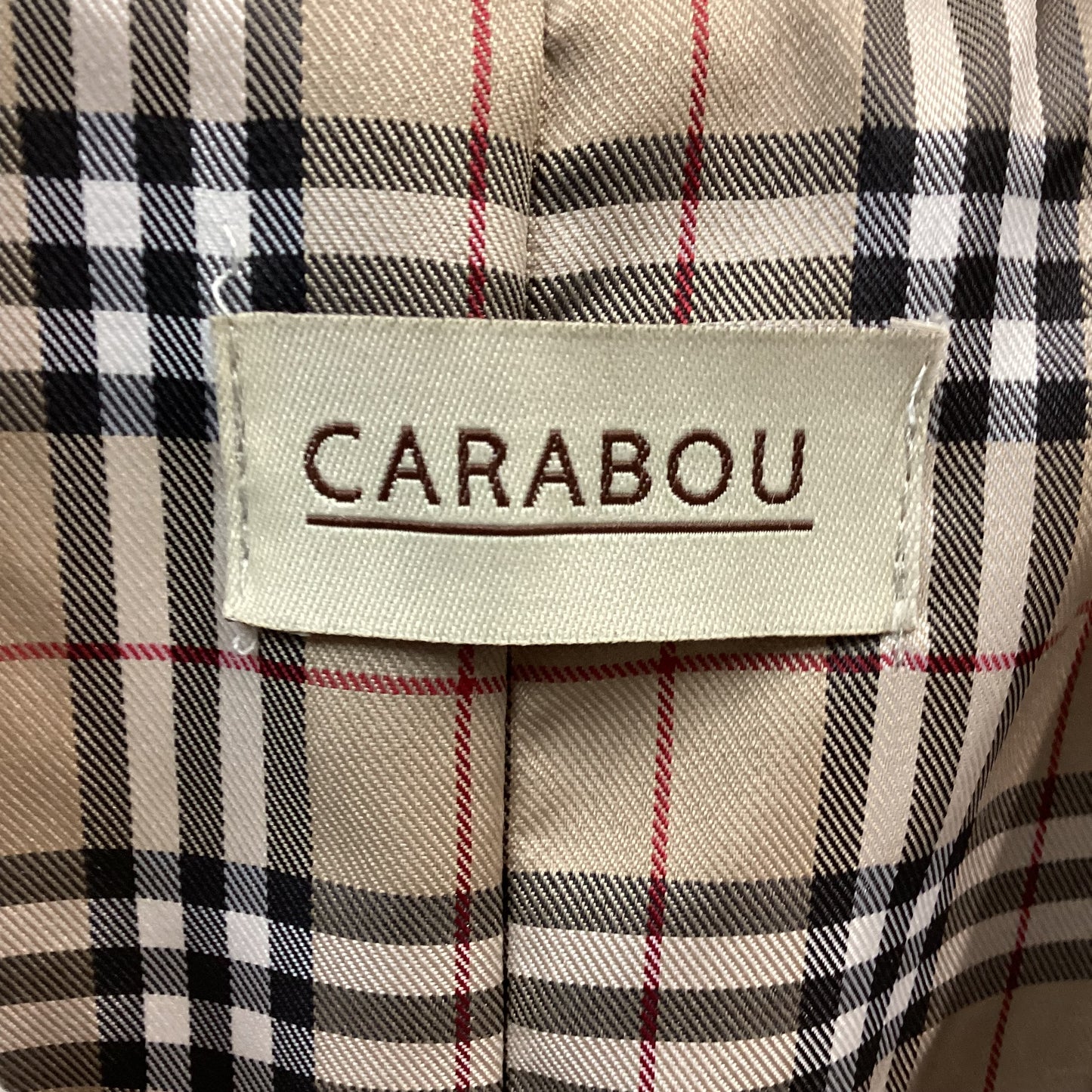 BNWT Carabou Coat Beige Tartan Lining Size L