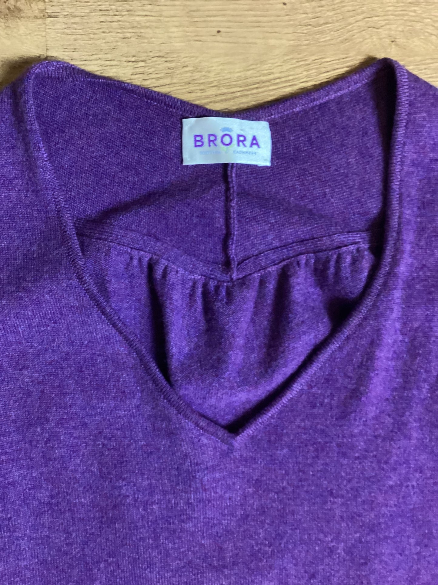 Brora 100% Cashmere Purple Vest Size 14