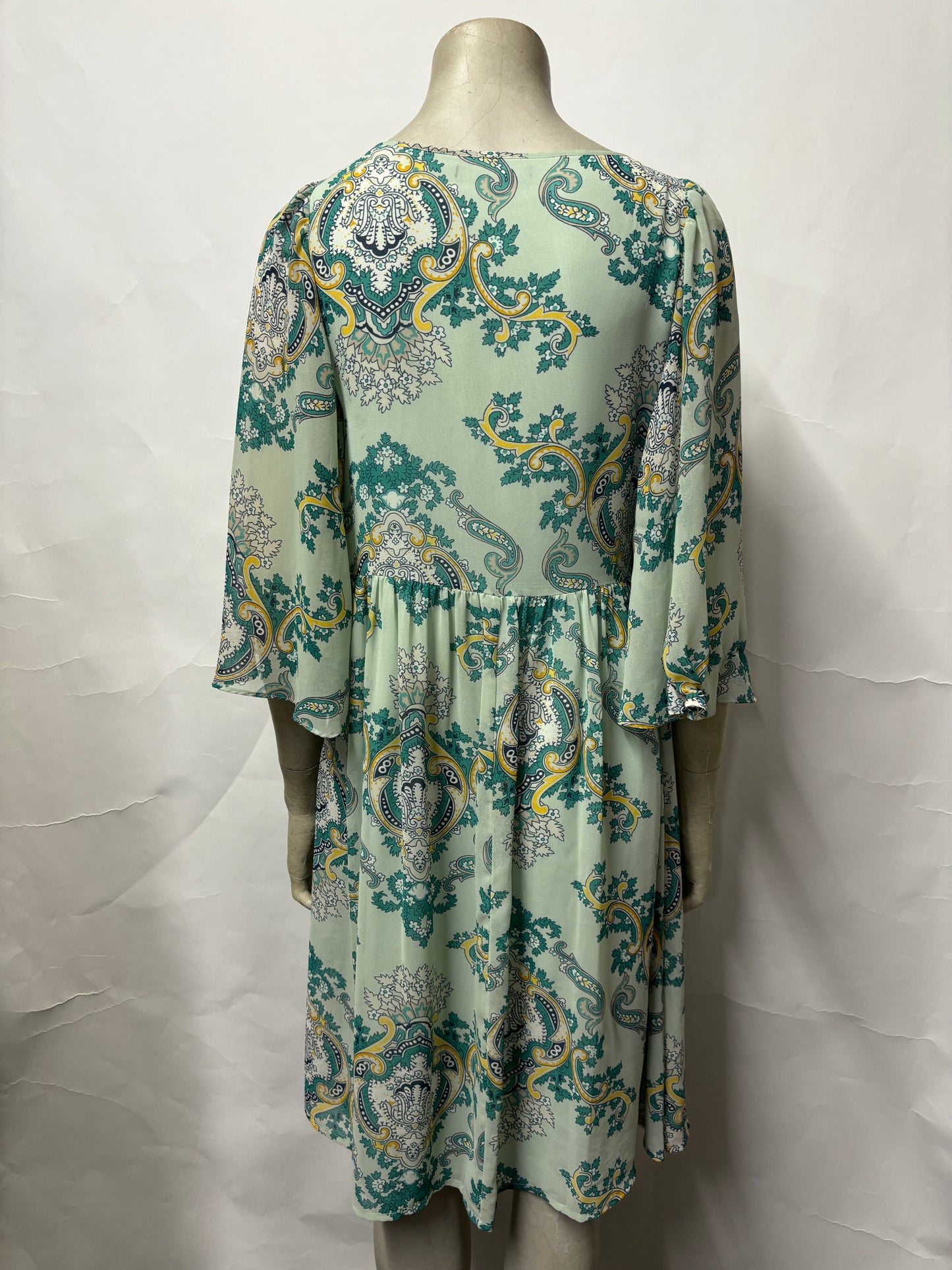 Biba Turquoise Paisley Boho Festival Dress 10