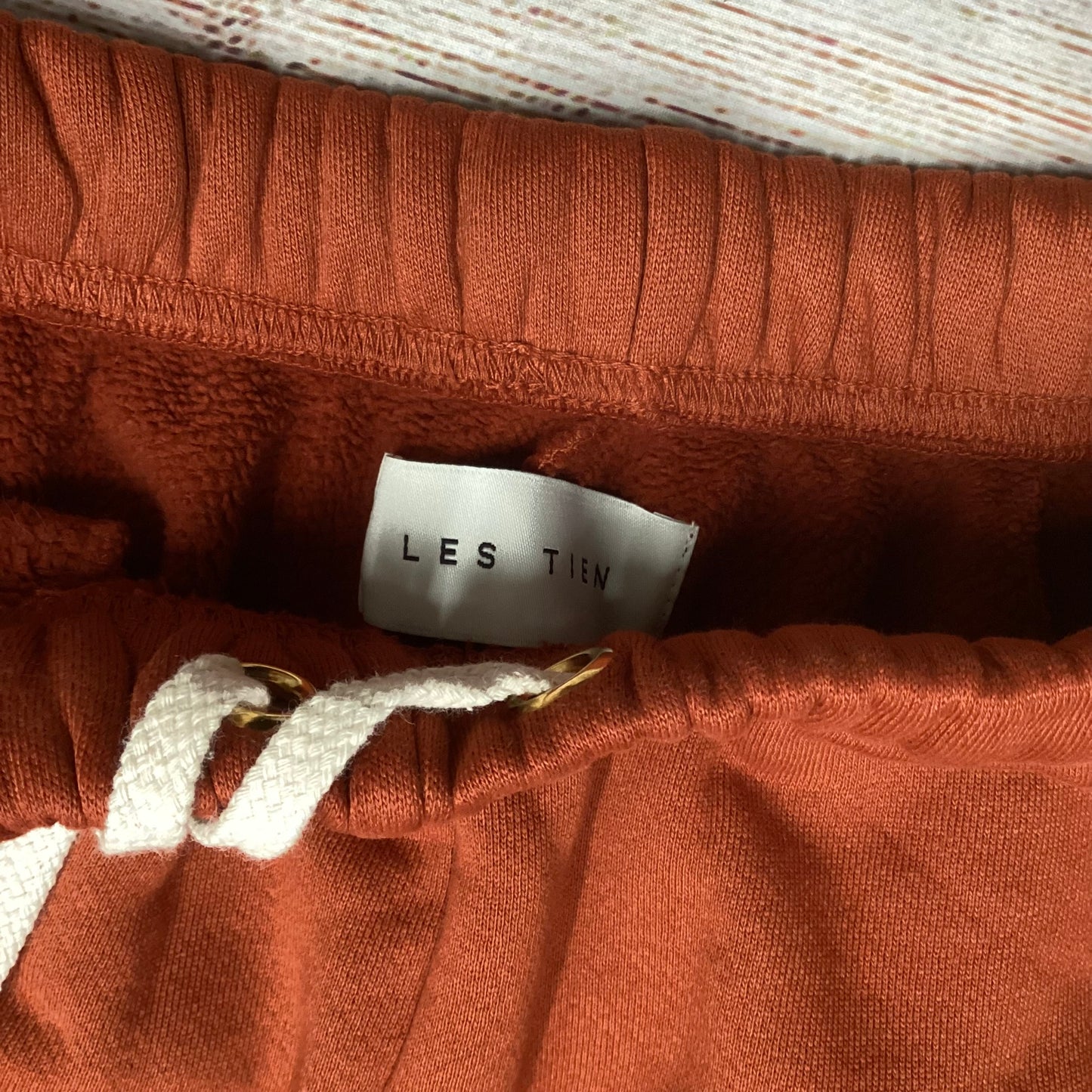 BNWT Les Tien Orange 100% Cotton Joggers Size XS