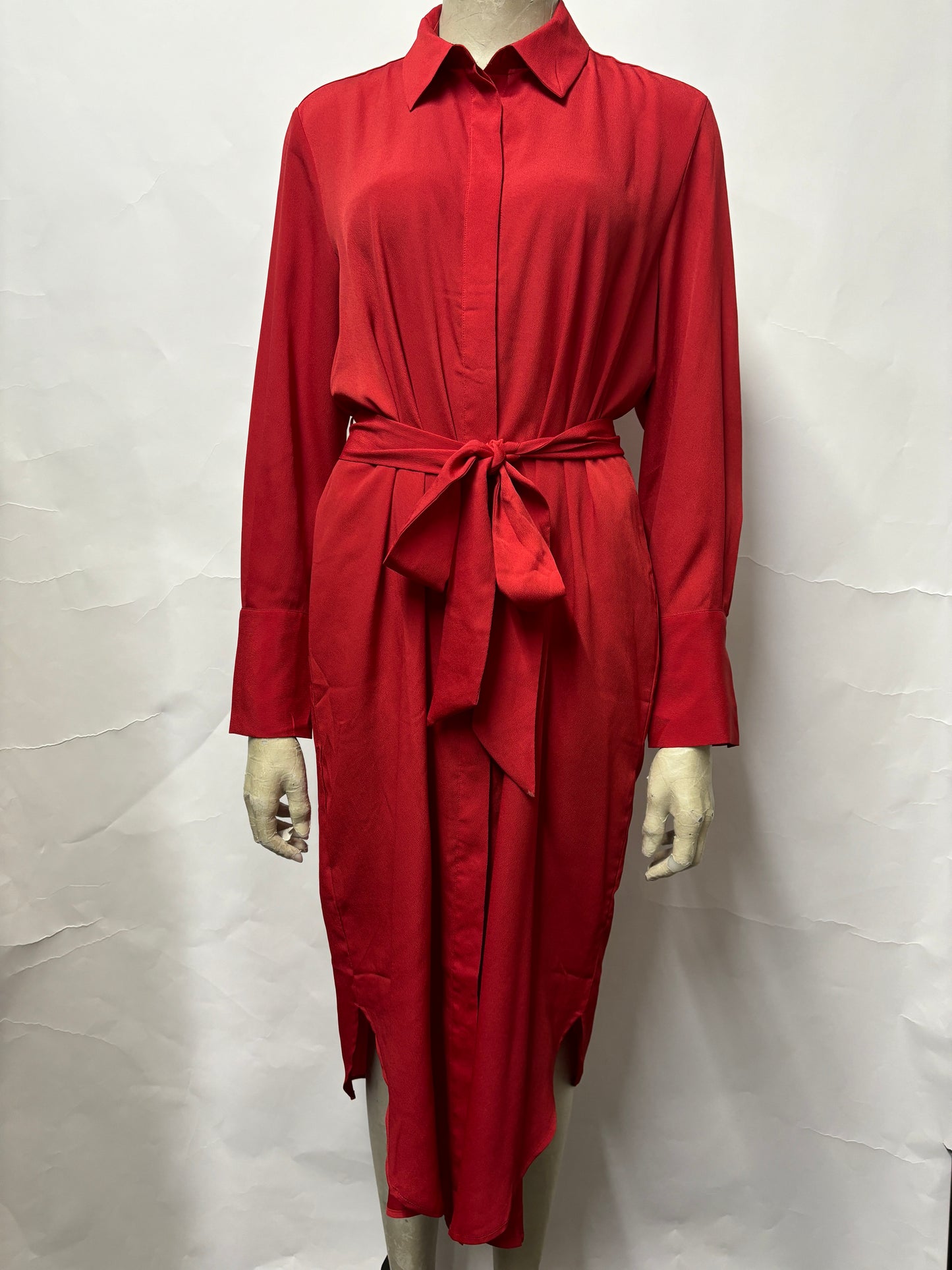 Mango Red Shirt Style Dress Medium