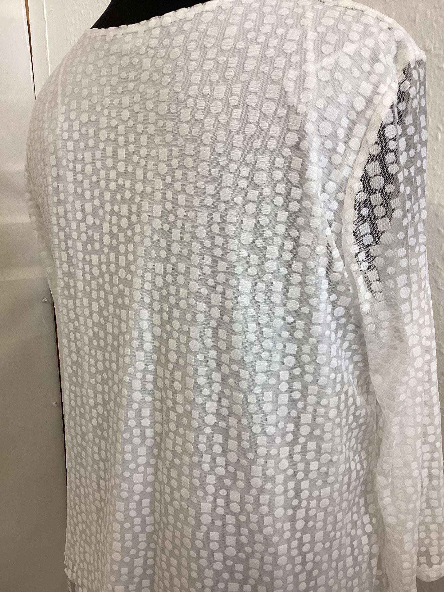 BNWT Roman Burnout Double Asymmetrical White Blouse size UK14