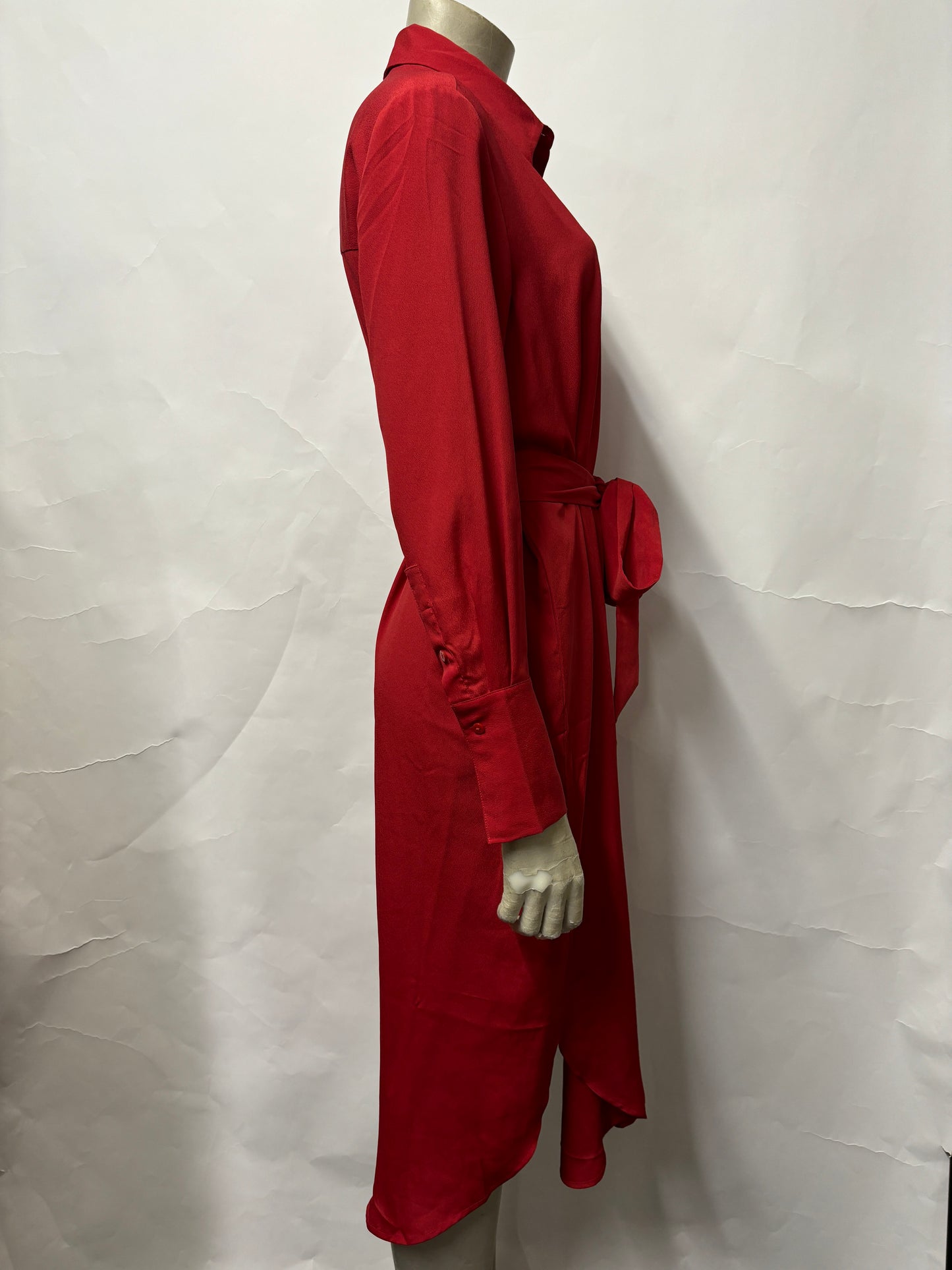 Mango Red Shirt Style Dress Medium