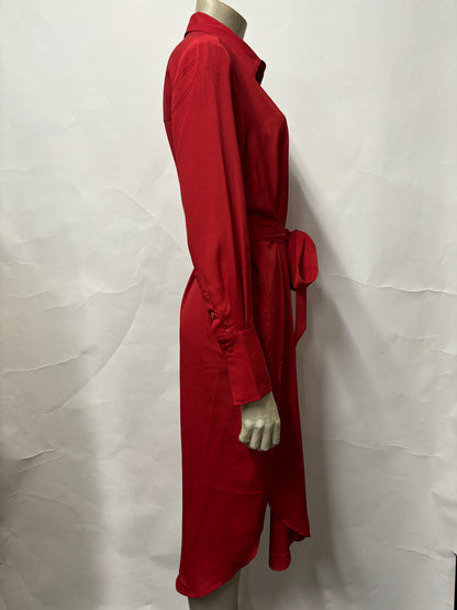 Mango Red Shirt Style Dress Medium