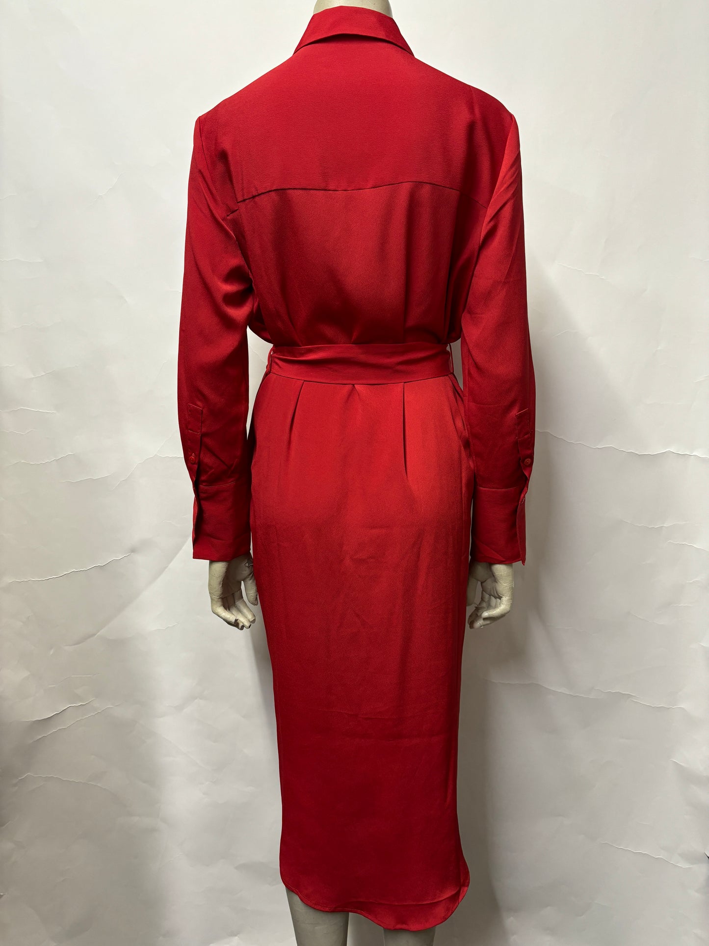 Mango Red Shirt Style Dress Medium