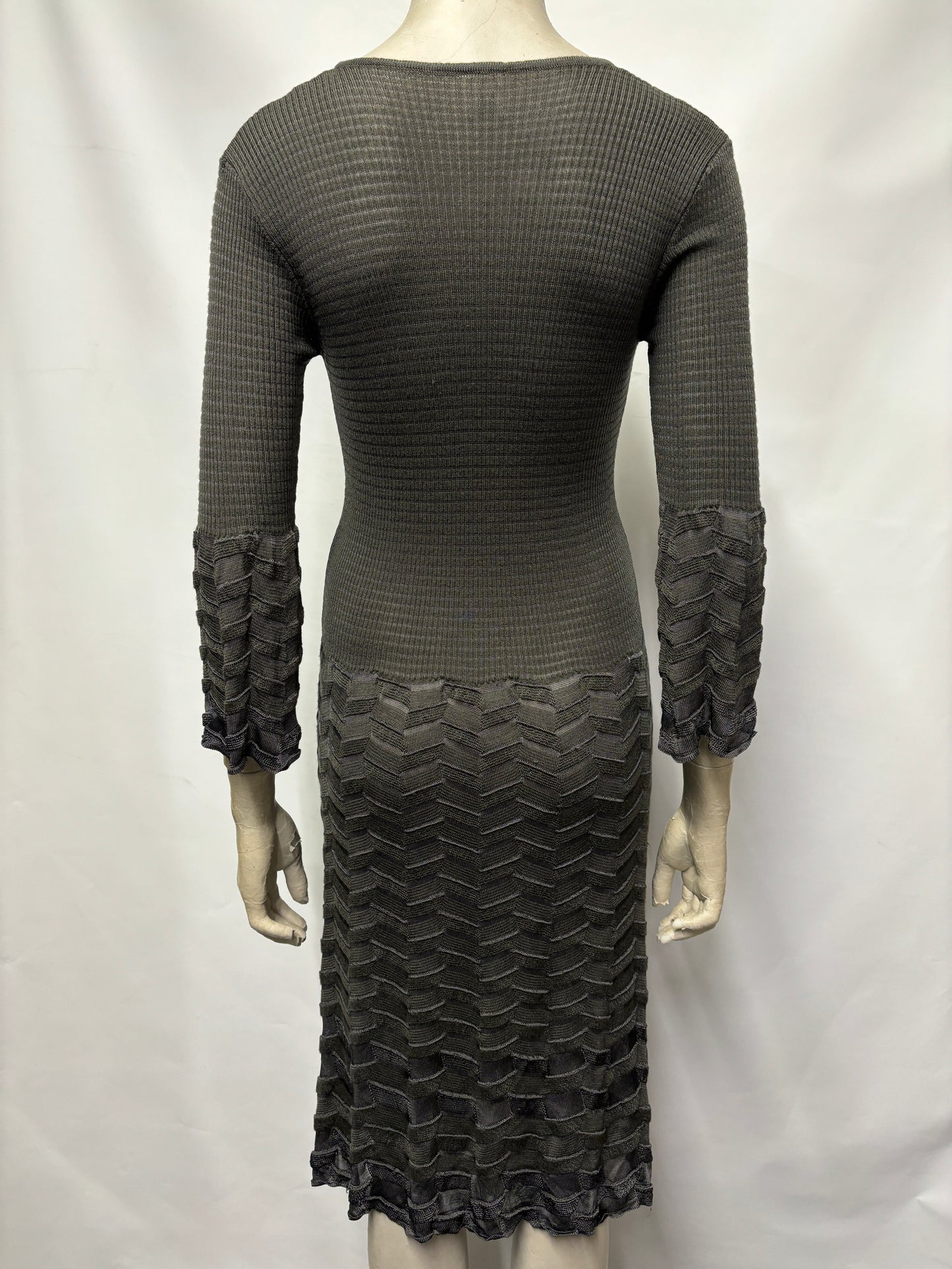 Missoni Grey Wool Blend Jumper Dress Small