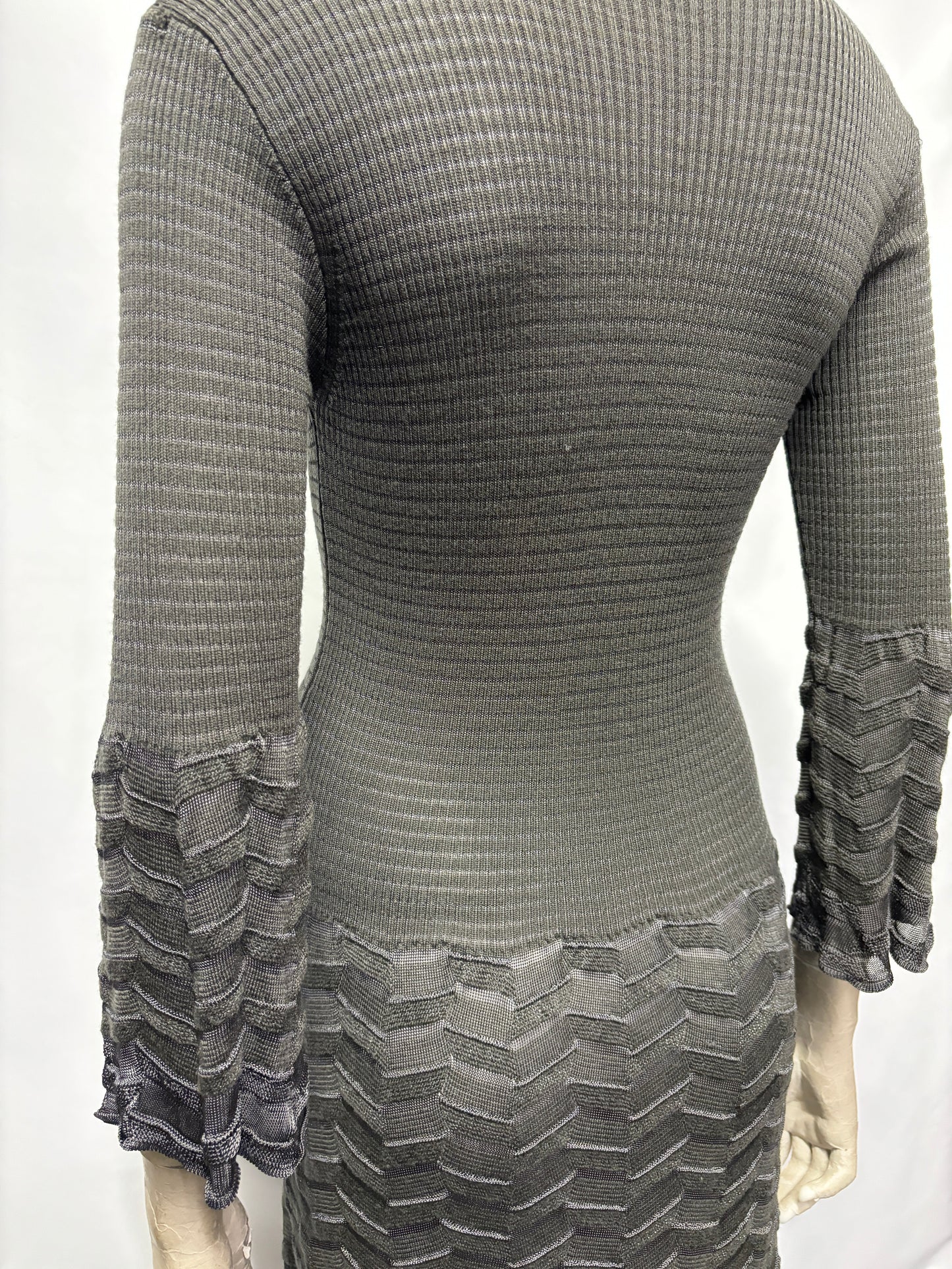 Missoni Grey Wool Blend Jumper Dress Small