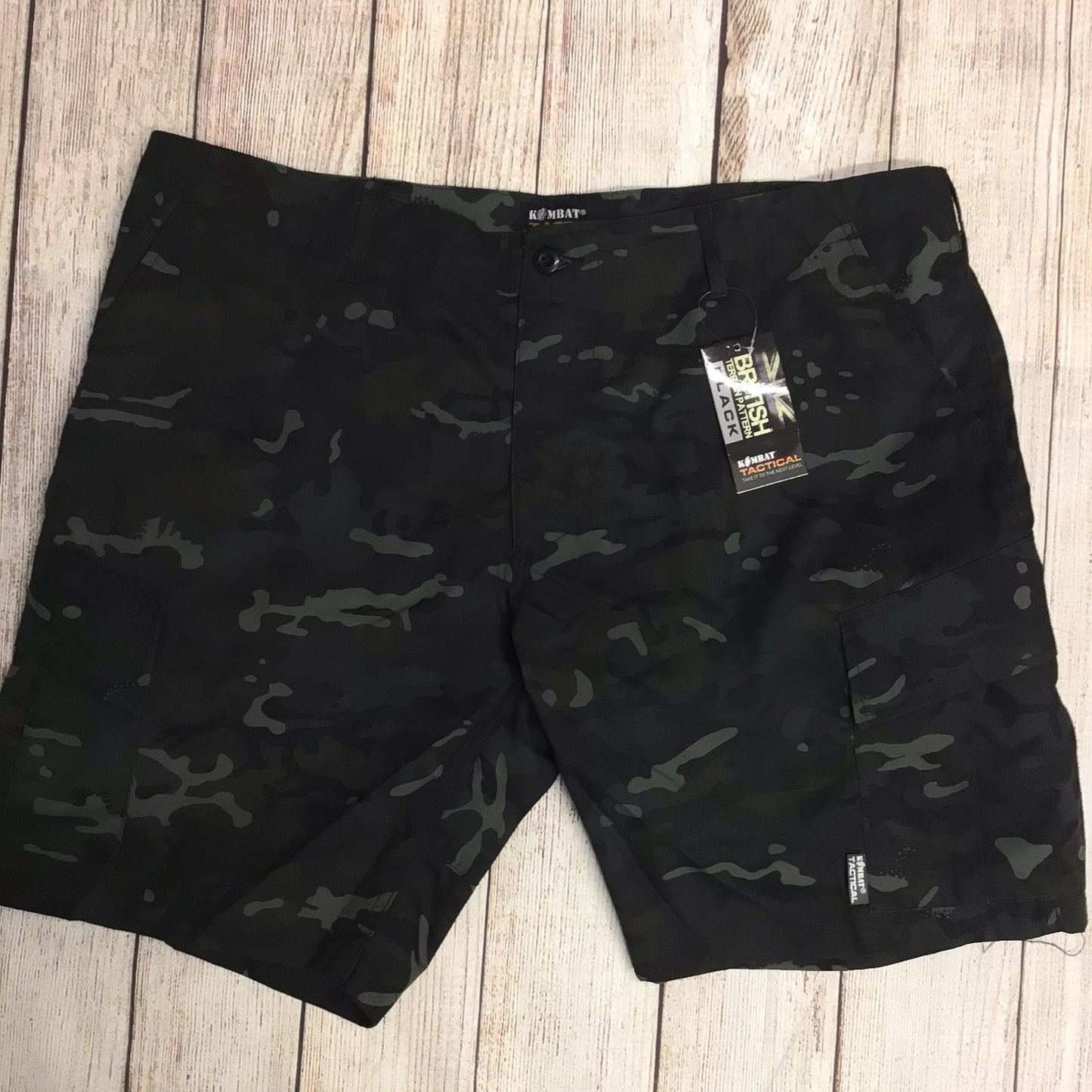 BNWT Kombat Tactical ACU Black Camo Shorts Size XL