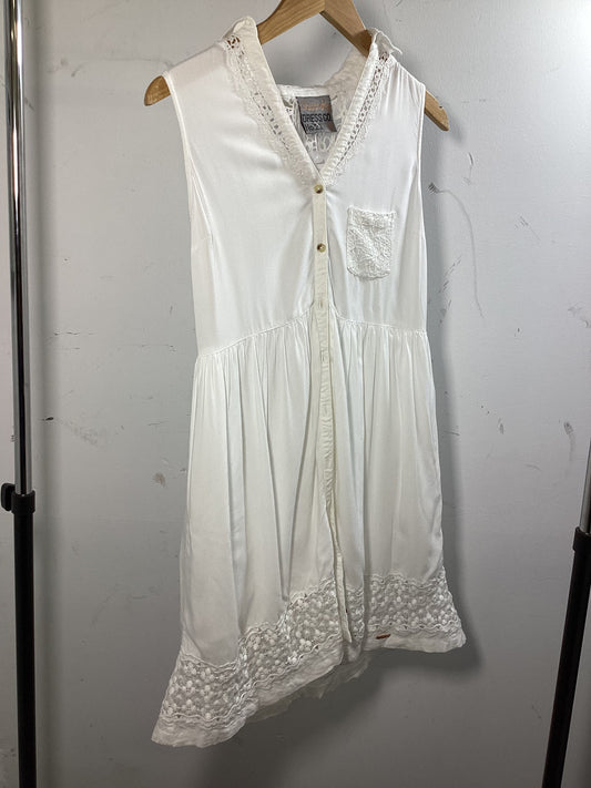 Superdry White Sleeveless Dress Size S