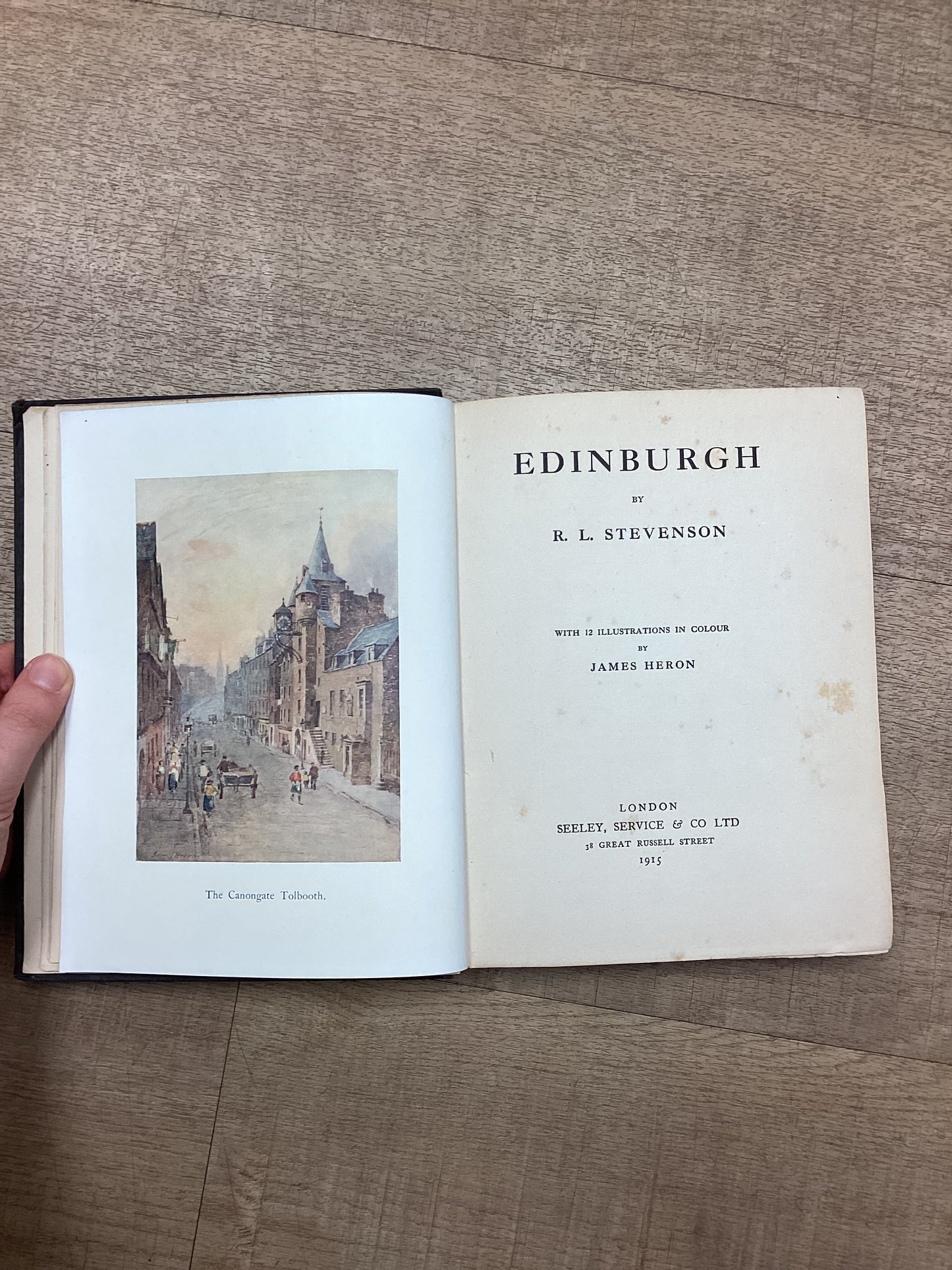 Edinburgh, Robert Louis Stevenson, Illustrated by James Heron (1915)