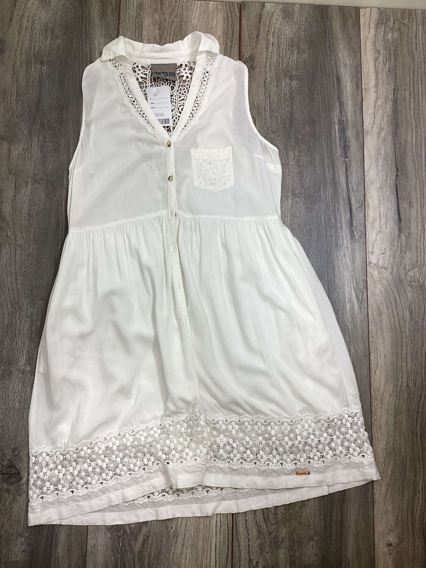 Superdry White Sleeveless Dress Size S