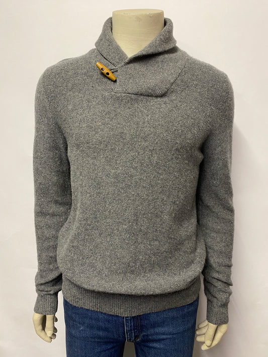 Country Road Grey Lambswool Jumper Small