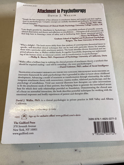 Attachment In Psychotherapy David J Wallin