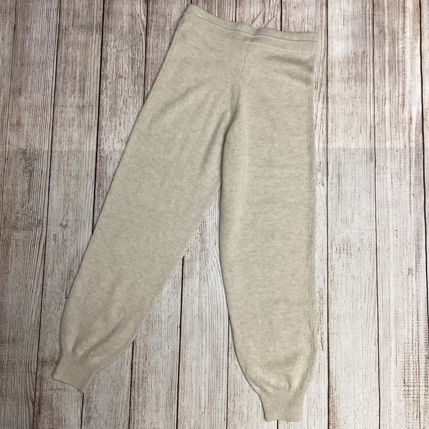 Theory Cream Wool Cashmere Relaxed Track Pants Size S