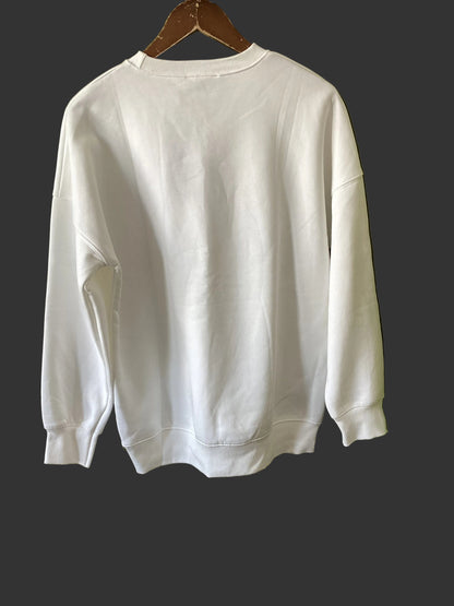 Mint Velvet White Star Sweatshirt Size M