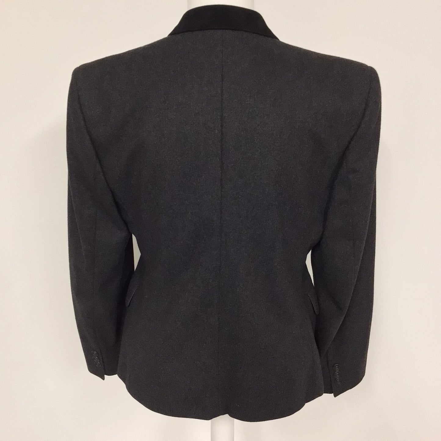 DAKS Signature Black Blazer Jacket 100% Wool Size 14