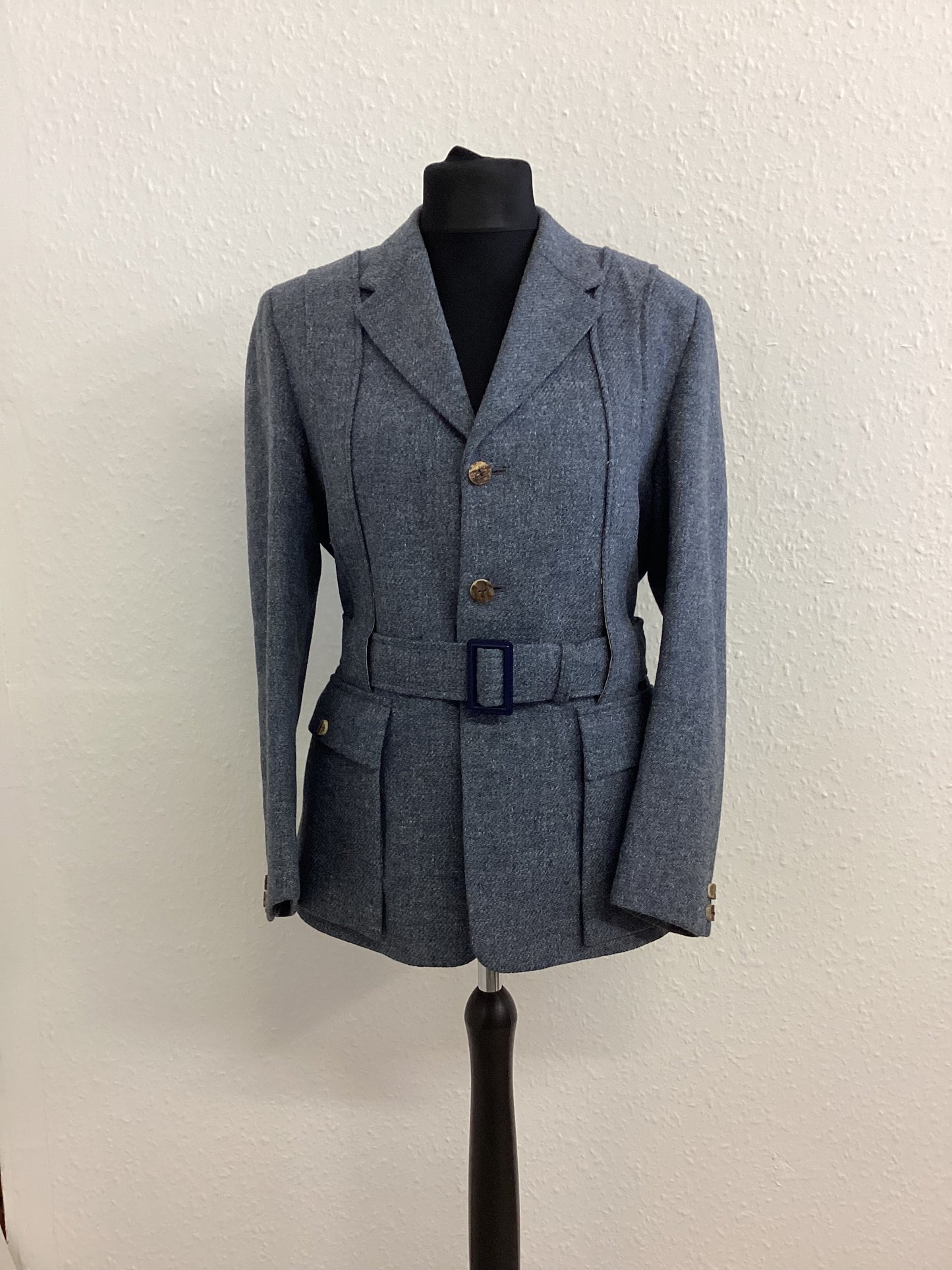 Islay Woollen Mill Blue Tweed Hunting Jacket - Pure New Wool - 42 inch chest