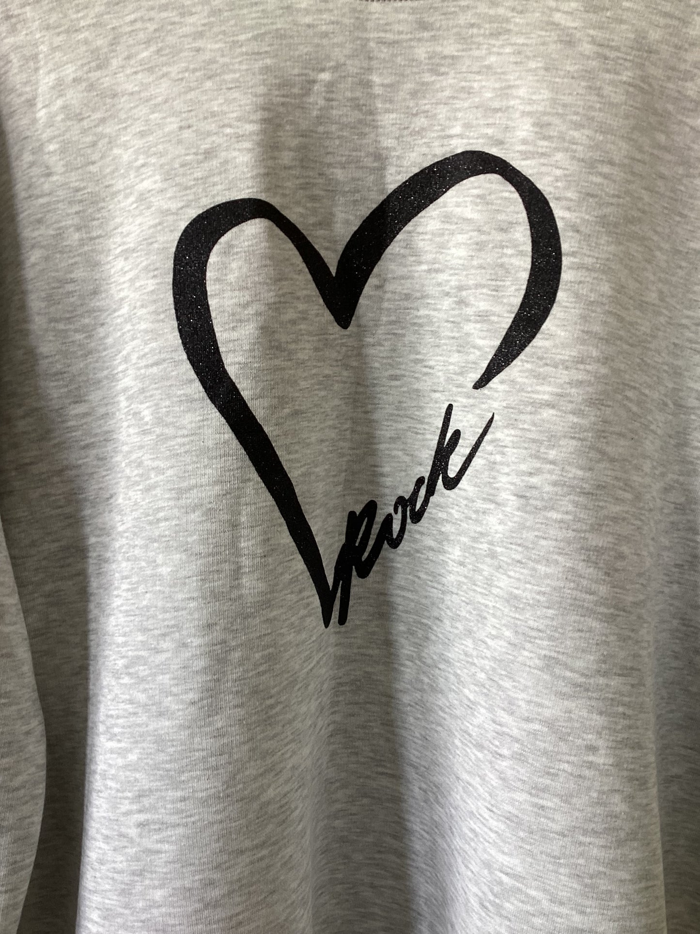 Mint Velvet Grey Heart Sweatshirt Size L