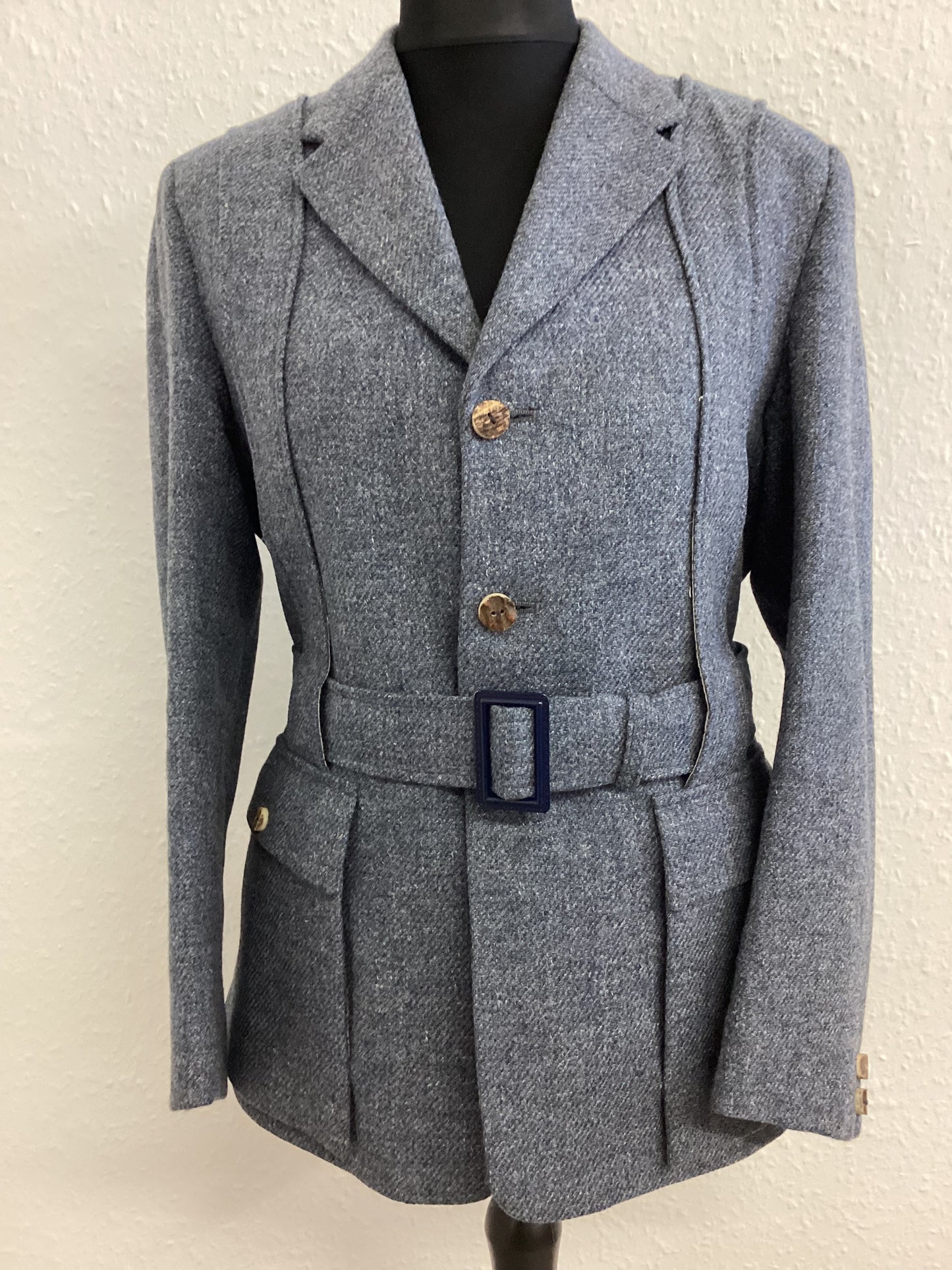 Islay Woollen Mill Blue Tweed Hunting Jacket - Pure New Wool - 42 inch chest