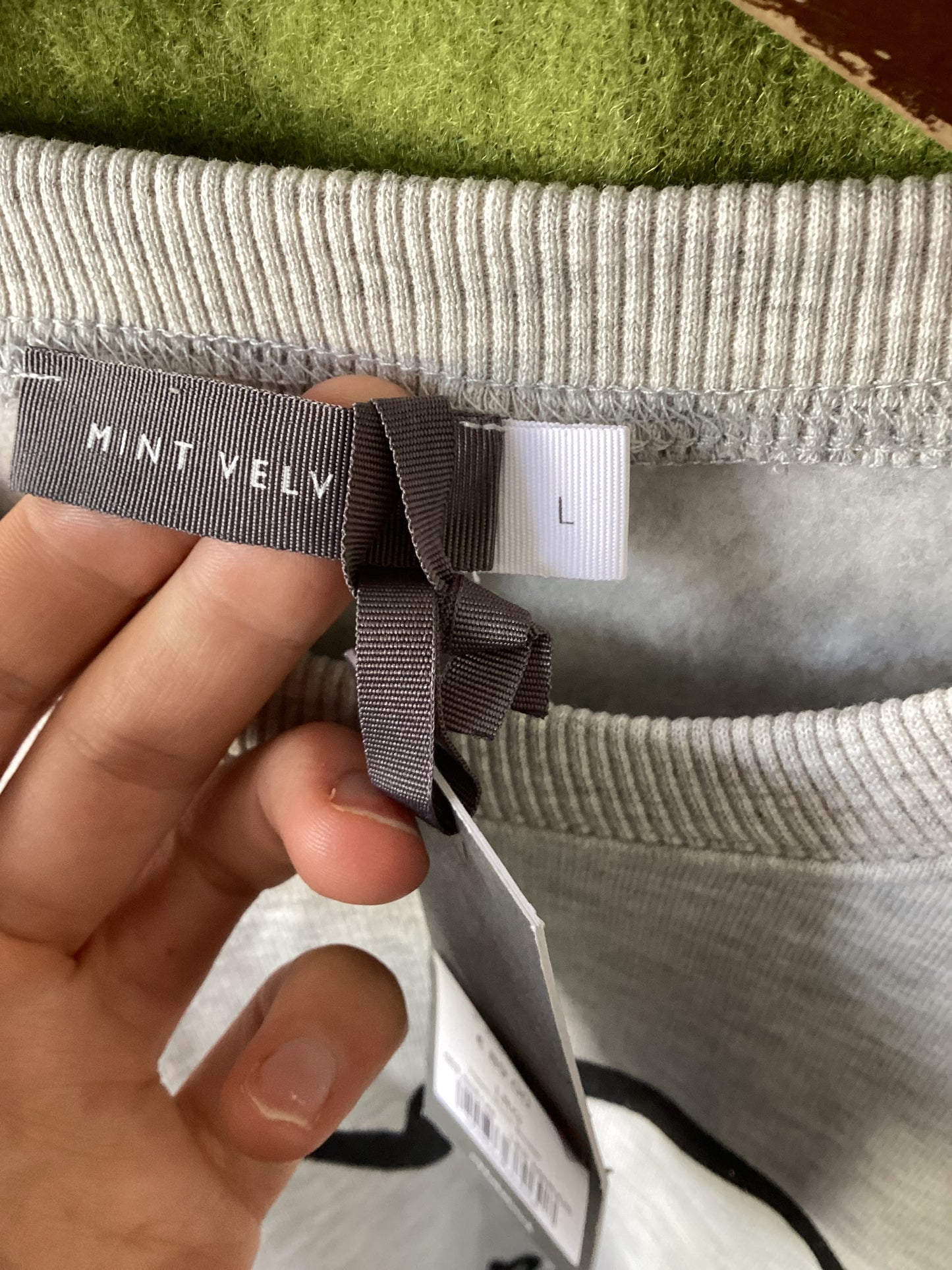 Mint Velvet Grey Heart Sweatshirt Size L