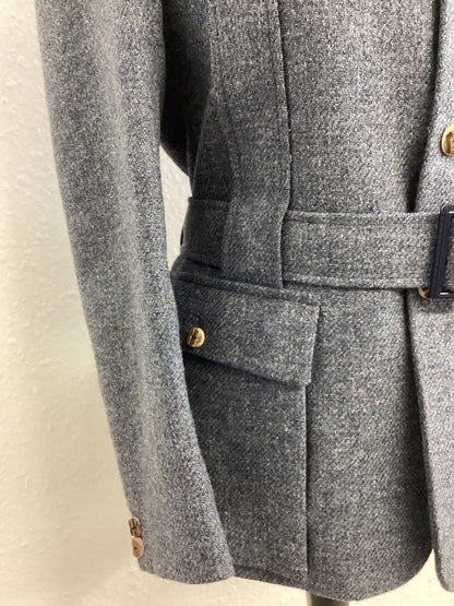 Islay Woollen Mill Blue Tweed Hunting Jacket - Pure New Wool - 42 inch chest