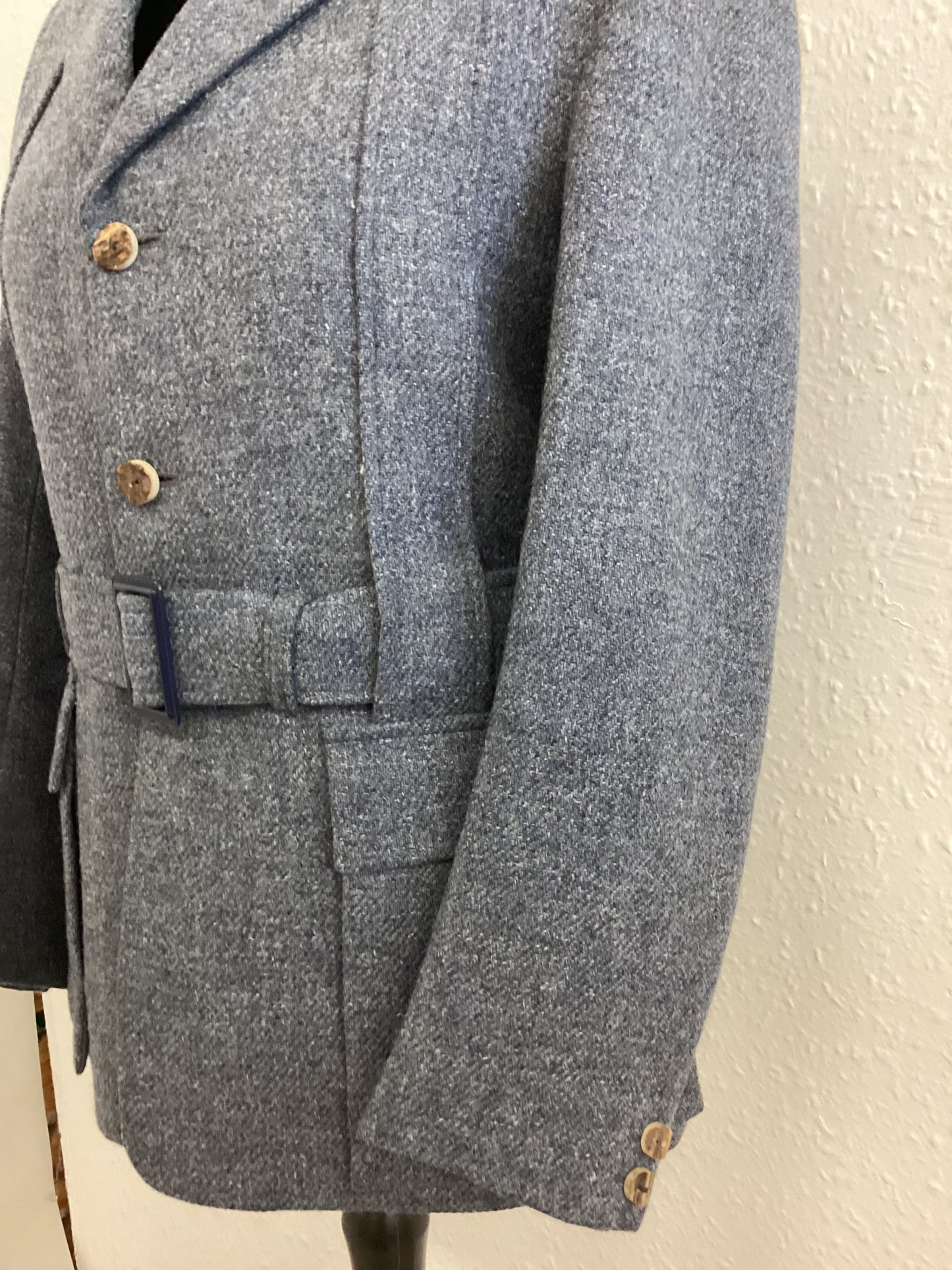 Islay Woollen Mill Blue Tweed Hunting Jacket - Pure New Wool - 42 inch chest