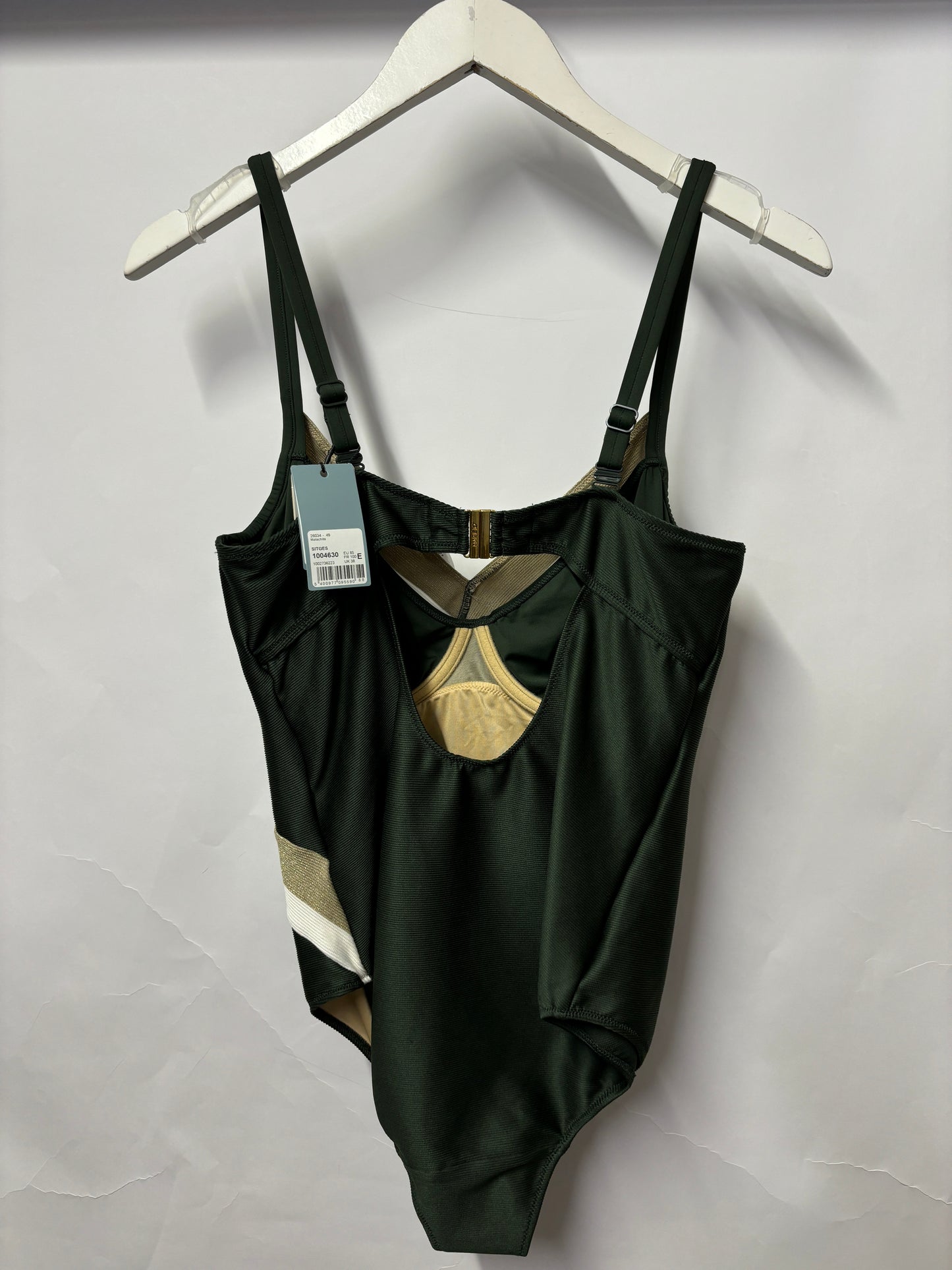 Marie Jo Green and Gold Swimsuit 10 BNWT