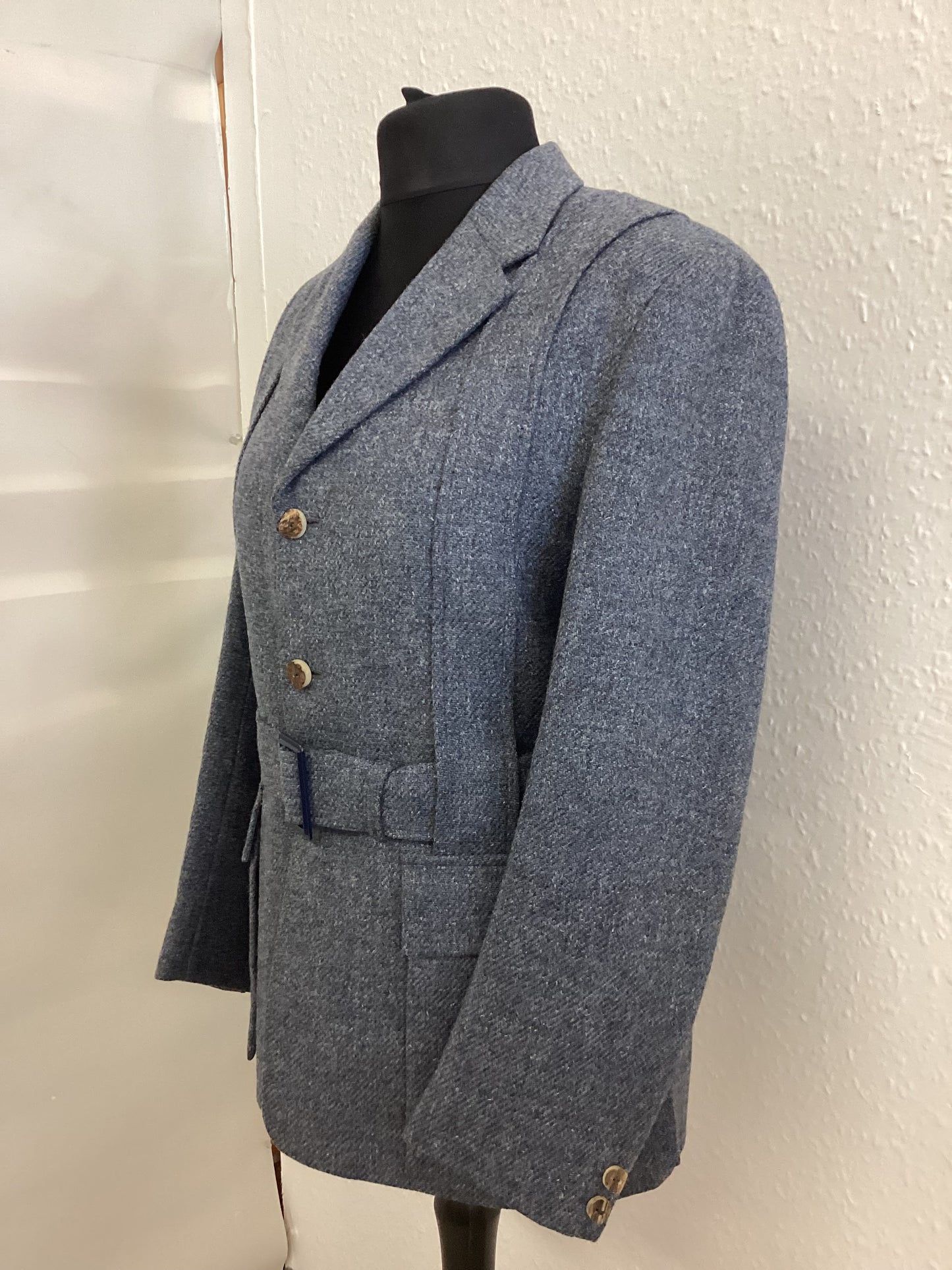 Islay Woollen Mill Blue Tweed Hunting Jacket - Pure New Wool - 42 inch chest