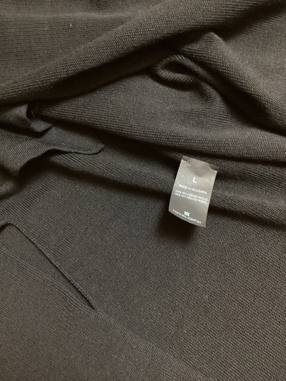 Hannes Roether 100% Merino Wool Black Long Cardigan Size L